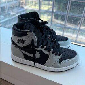 Jordan Black and Gray High-Top Sneakers
